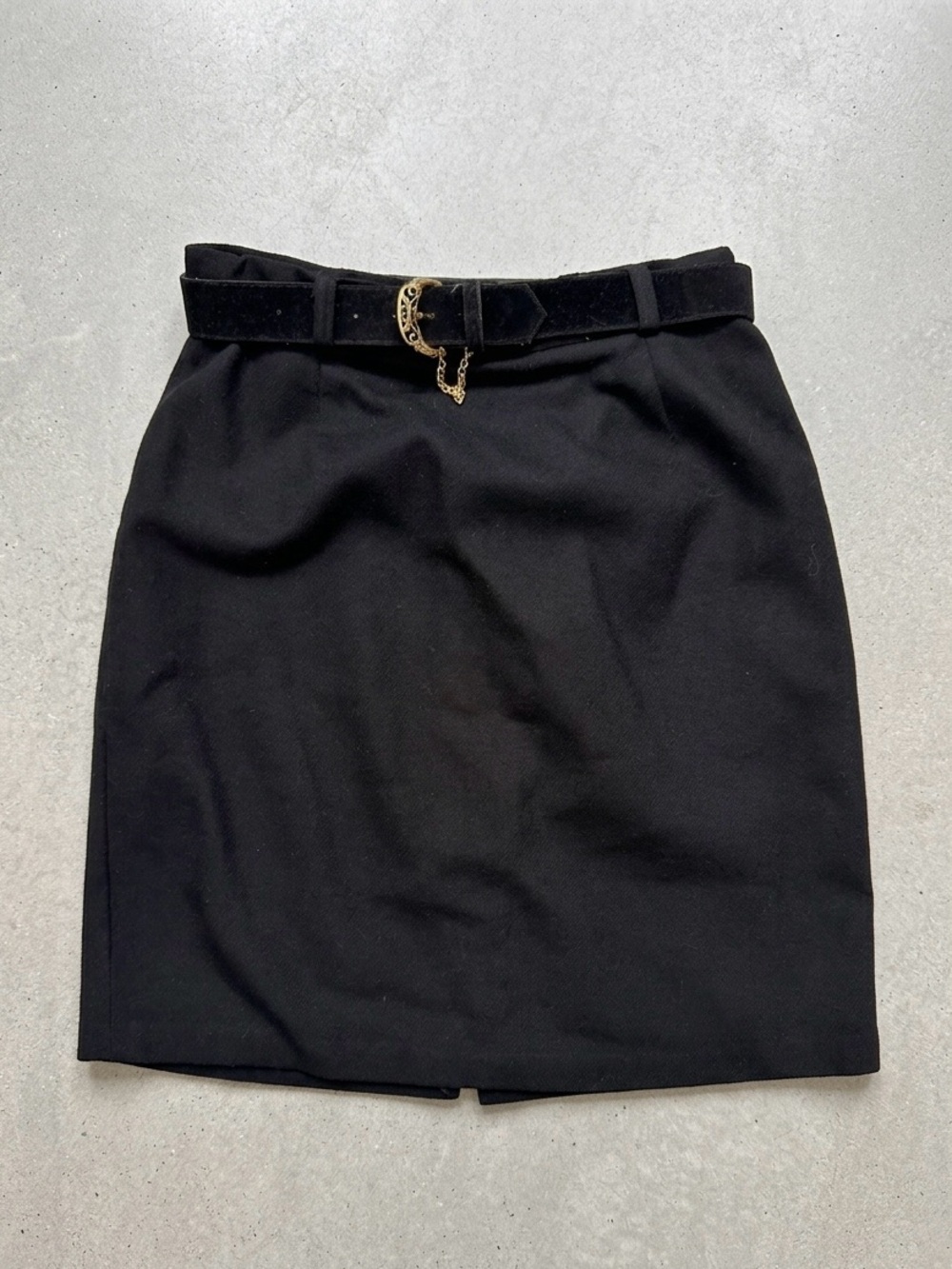 Vintage 90s Jessica Scott Petite Black Mini Skirt